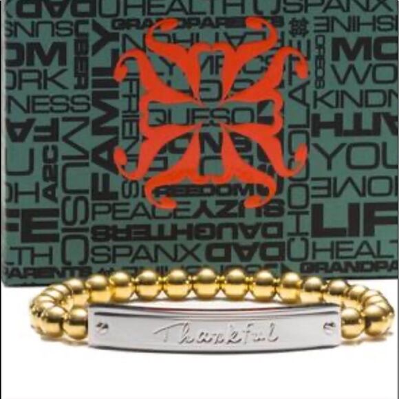 “THANKFUL” RUSTIC Cuff Regifter Silver - Picture 9 of 10